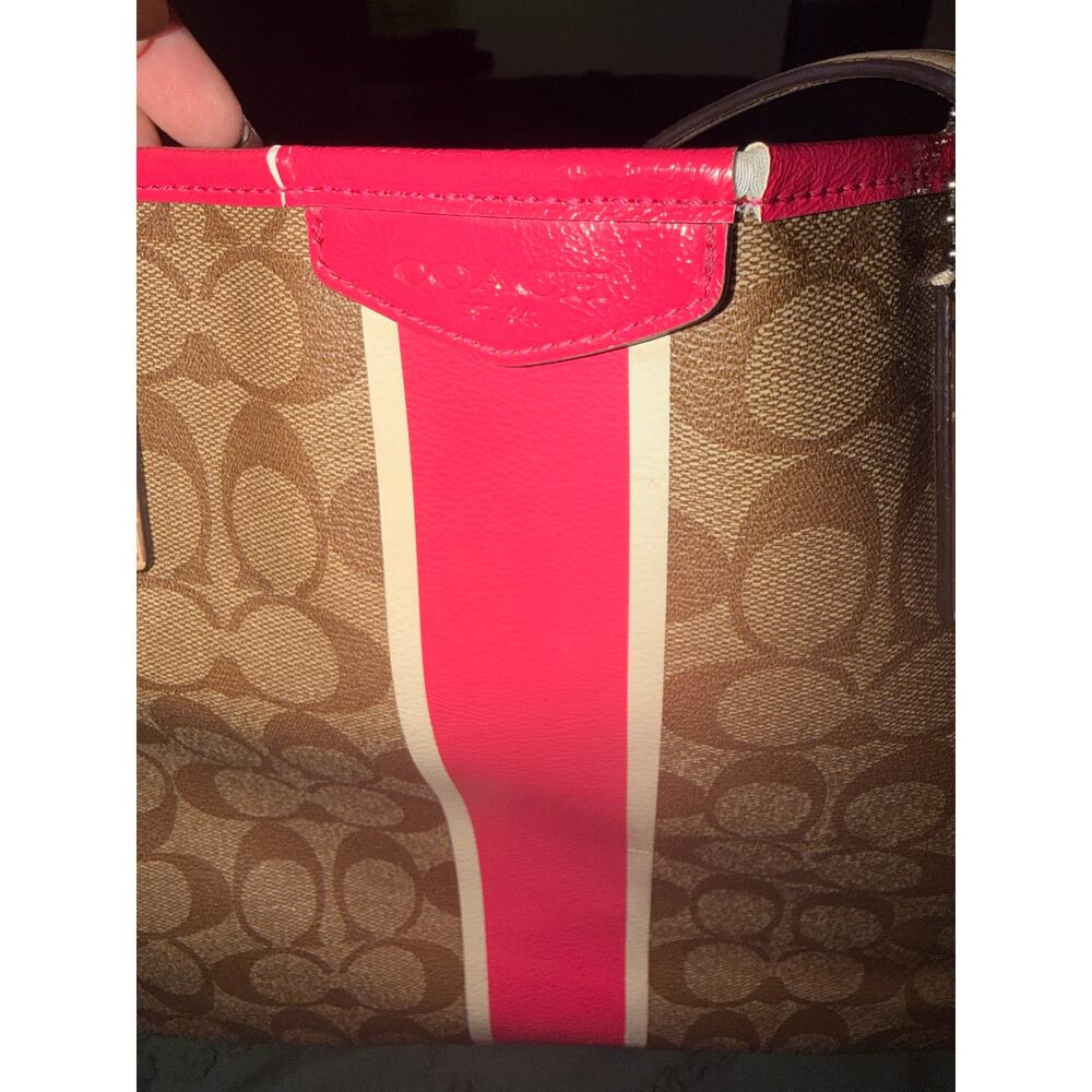 Coach Signature Stripe Drawstring Carryall Bag - Picture 2 of 12